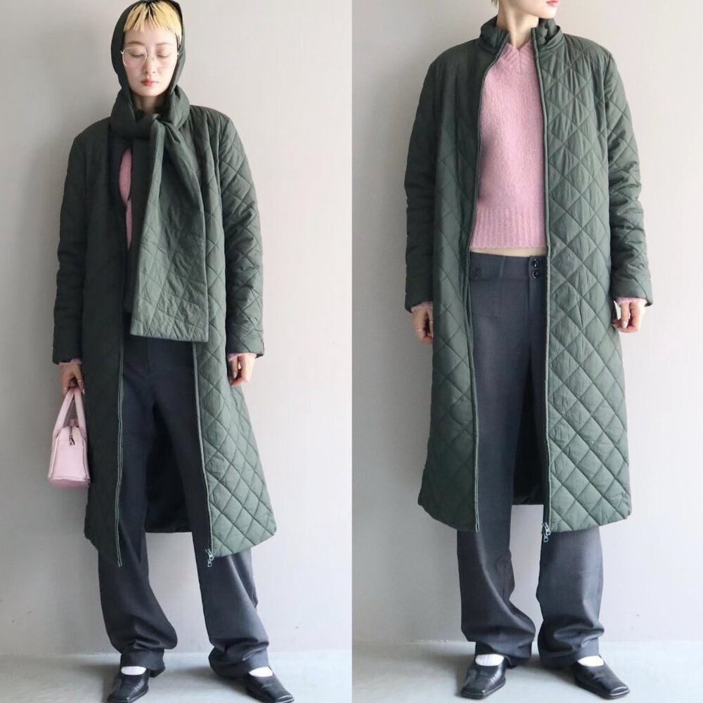 NWT Paloma Wool Otter Padded Coat Khaki XS Removable Hood/Scarf